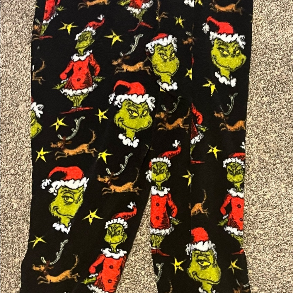 Adult Grinch Christmas Pajamas - Black and Green